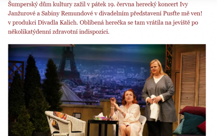 Iva Janžurová na naší letní scéně už 1. 7.!